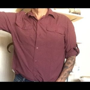 Traveller burgundy button down